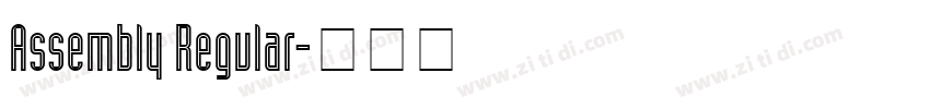Assembly Regular字体转换